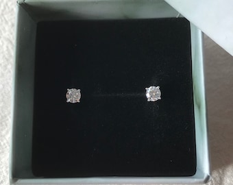 Sterling Silver Zirconia Crystal Colour Stud Earrings