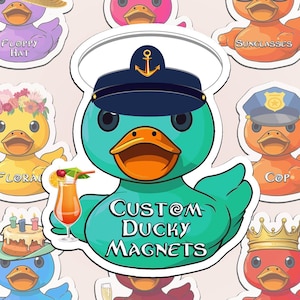 Custom Cruise Duck Magnet – Personalized Ducky for Stateroom Doors, Reusable & Thick