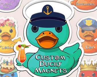 Custom Cruise Duck Magnet – Personalized Ducky for Stateroom Doors, Reusable & Thick
