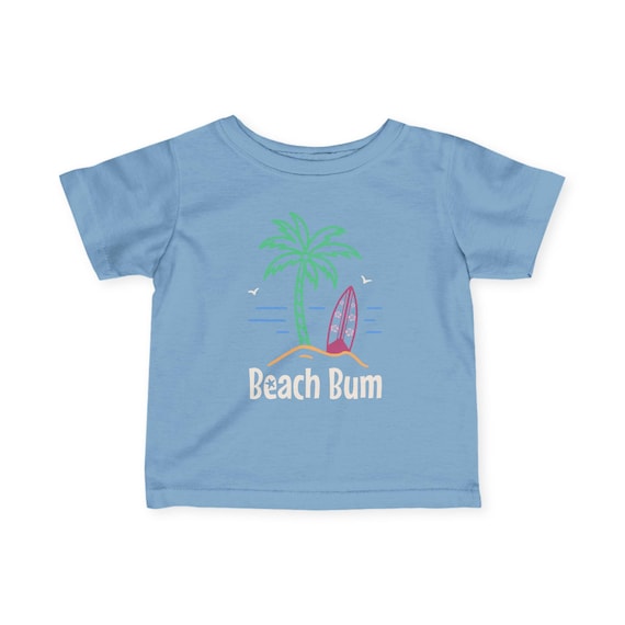 Beach Bum Girls Infant Tee, Baby Cruise Shirt, Toddler Vacation Outfit, Nautical Baby Clothes