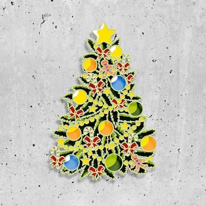 Kerstboom 3D SVG-bestanden, SVG-bestanden, DXF-sjablonen voor CNC-router, meerlaags paneel voor lasersnijden, kerstboom CNC-bestanden