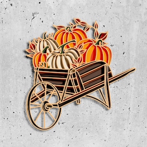 Citrouilles Decor 3D Mandala fichiers SVG, Wall Art citrouille Mandala, Svg pour Cricut, récolte saison Cricut projet, automne en couches SVG