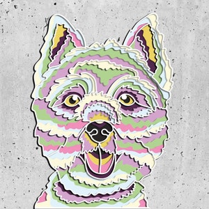 Westie 3D Layered SVG/3D Dog Shadow svg/West Highland Terrier Pop Art/Paper cutting, SVG FILE, 3D plywood mandala, 3D layer