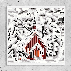 Weihnachten С 3D Mandala SVG-Dateien, lasergeschnittene Template-Dateien, svg geschichtet cnc Fräser, 3D Sperrholz Mandala, 3D Layer