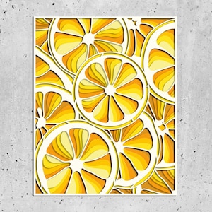 LemonSVG, fichier en couches de fichier de coupe de citron, svg 3D de citrons, coupe de fichier 3D, dessins en couches de routeur CNC, svg 3D de citrons