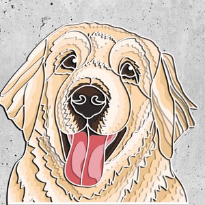 Labrador layer SVG,Labrador Mandala cut file, Plywood cutting, Paper cutting, SVG FILE, 3D plywood mandala, 3D layer