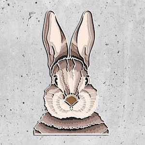 Rabbit, Hare Layered Paper Cutting Art, SVG Files for Cricut