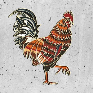 Peeking Rooster 3D Multilayer SVG,Farm Animal 3D Pop Art ,Farmhouse Decor,SVG File for Cricut