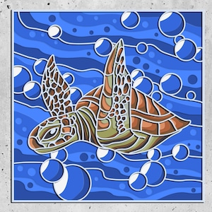 Turtle 3D Mandala SVG Files, Laser cut Template files, Multilayer cnc router svg, 3D plywood mandala, 3D layer