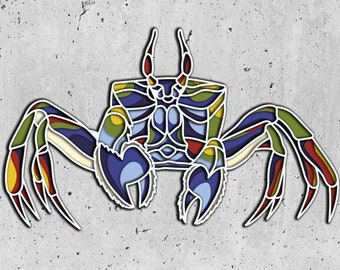 Crab 3D Mandala SVG Files, Laser Cut CNC Template