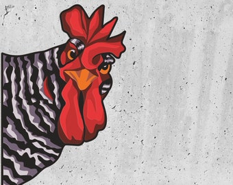 Peeping Rooster 3D Layered SVG for Cardboard,Farmhouse Decor, Farm Animals 3D Pop Art,SVG file for cricut,Chicken Layered SVG,