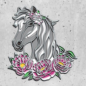 Horse layer SVG, Horse Mandala cut file, Plywood cutting, Paper cutting, SVG FILE, 3D plywood mandala, 3D layer