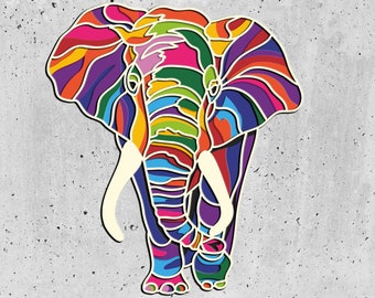 Elephant 3D Mandala SVG, Laser Cut Template (Digital Files)
