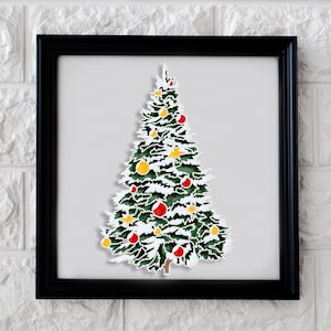 3D Shadow Box Templete,Christmas Tree Paper Cut Light Box ,Shadow Card Cricut,3d layered svg,Svg files for Cricut,Shadow Box SVG Digital svg