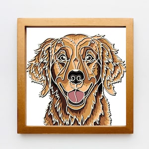 Labrador Layer SVG, Labrador Mandala Cutting File, Plywood Cutting, Paper Cutting, SVG File, 3D Plywood Mandala, 3D Layer