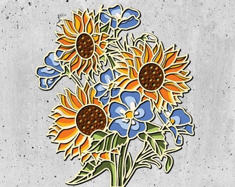 Mandala Sunflower 3D svg Mandala Files,DXF Templates for CNC Router,Layered Laser Cutting Panel, SVG Files