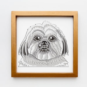 Shih Tzu 3D Layered SVG/ Colorful Dog 3D Mandala/ 3D Dog Shadow Box/ 3D Dog Pop Art/ Pet Layer Cardstock/ For Cricut/ For Silhouette