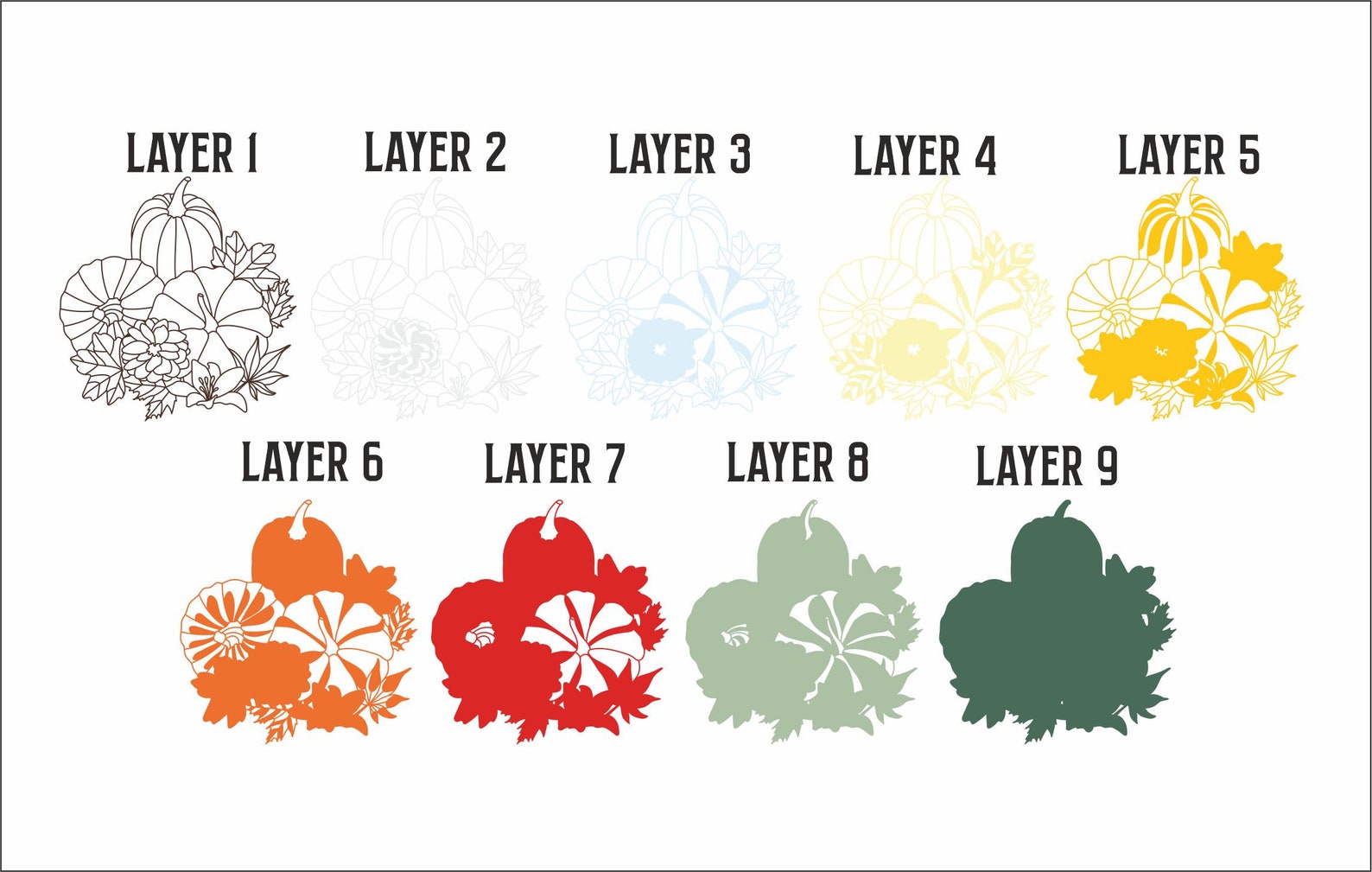Pumpkin Router Template Papercut for Cutting SVG Files for Cricut or CNC Router,pumpkins 3d ...