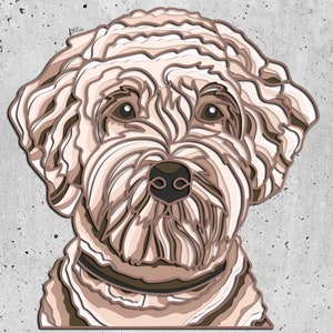 Capa Goldendoodle SVG, archivo de corte Goldendoodle Mandala, corte de madera contrachapada, corte de papel, archivo SVG, mandala de madera contrachapada 3D, capa 3D