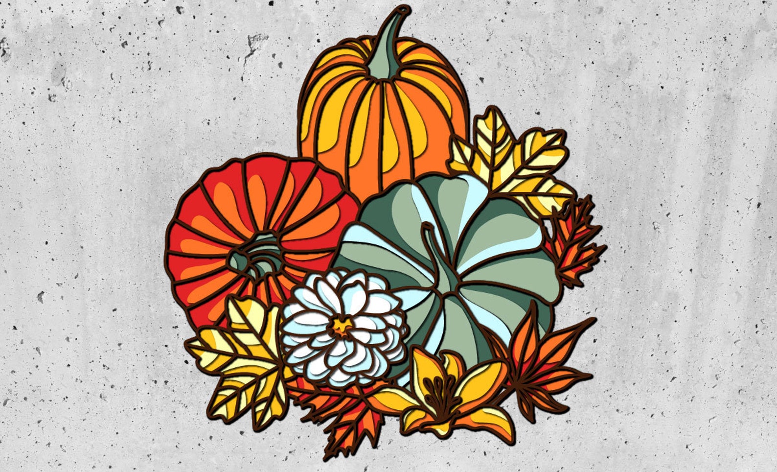 Pumpkin Router Template Papercut for Cutting SVG Files for Cricut or CNC Router,pumpkins 3d ...