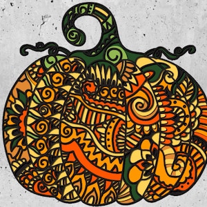 Fichiers de coupe SVG Papercut pour Cricut ou routeur CNC, fichiers de coupe de citrouille 3D, fichiers SVG Autum Life Decor 3D Mandala,