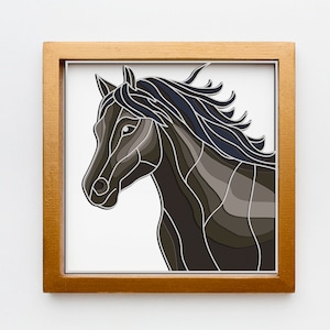 Horse Layer SVG, Horse Mandala File, Plywood Sawing, Paper Cutting, SVG FILE, 3D Plywood Mandala, 3D Layer