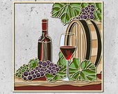 3D SVG Wine Shadow Box Layered, Winery Shadow Box,Wine Glass 3D Svg, Leaves 3d Svg,Cricut Silhouette,Colorful wine layered SVG