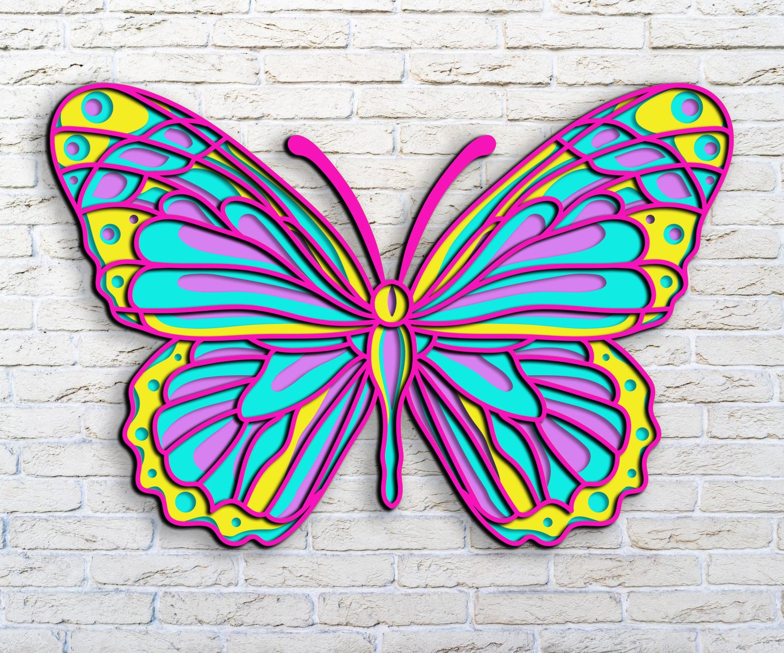 3D Butterfly Mandala Svg 3d Mandala Svg Dxf Templates - Etsy