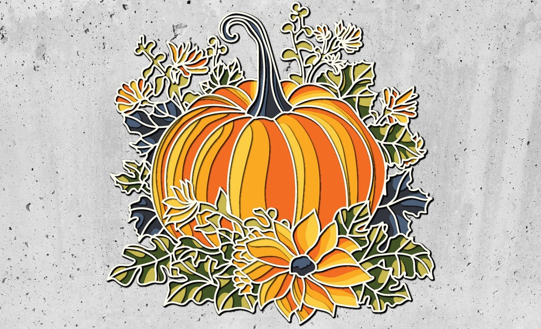 Papercut for Cutting SVG Files for Cricut or CNC Router,pumpkins 3d
