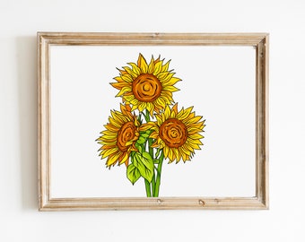 Sunflower PNG, Sunflower Sublimation file, Sunflower Cut File,