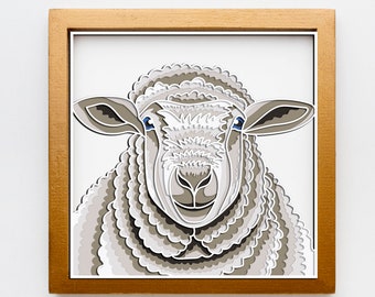 絵画 Sheep Cotswold Sheep - Signed Fine Art Print - inkart