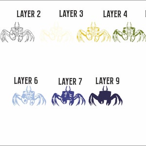 Crab 3D Mandala SVG Files, Laser Cut Template Files, Layered CNC Router ...