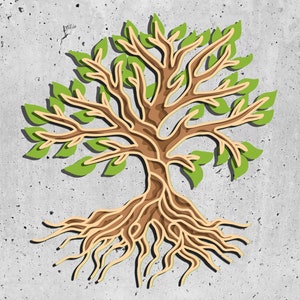 3D Tree of Life SVG  Layered Mandala Svg Files for Cricut Laser Cut Family Tree Svg 3D Mandala Svg