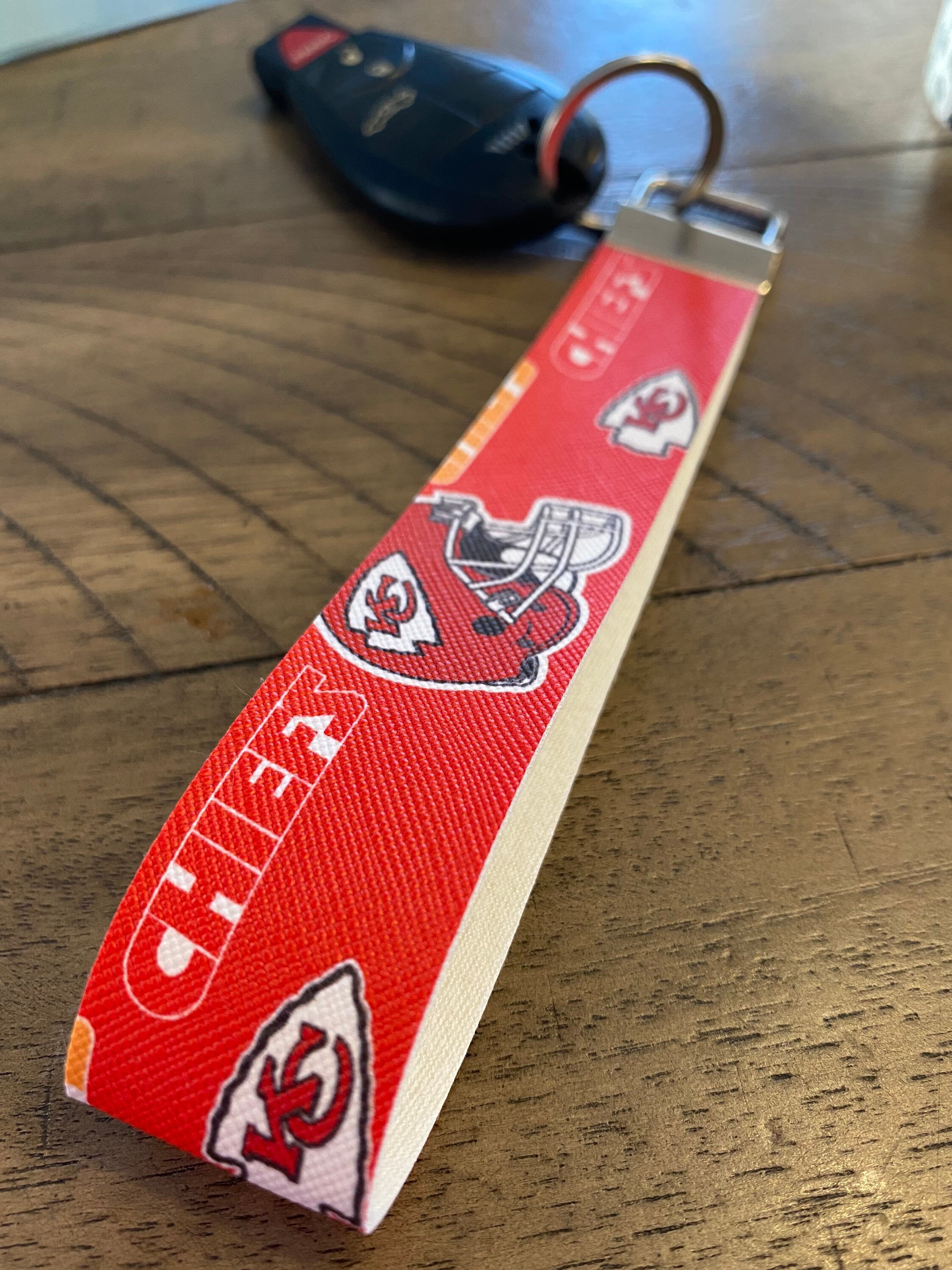 Kansas City Chiefs Wristlet Keychain | Etsy