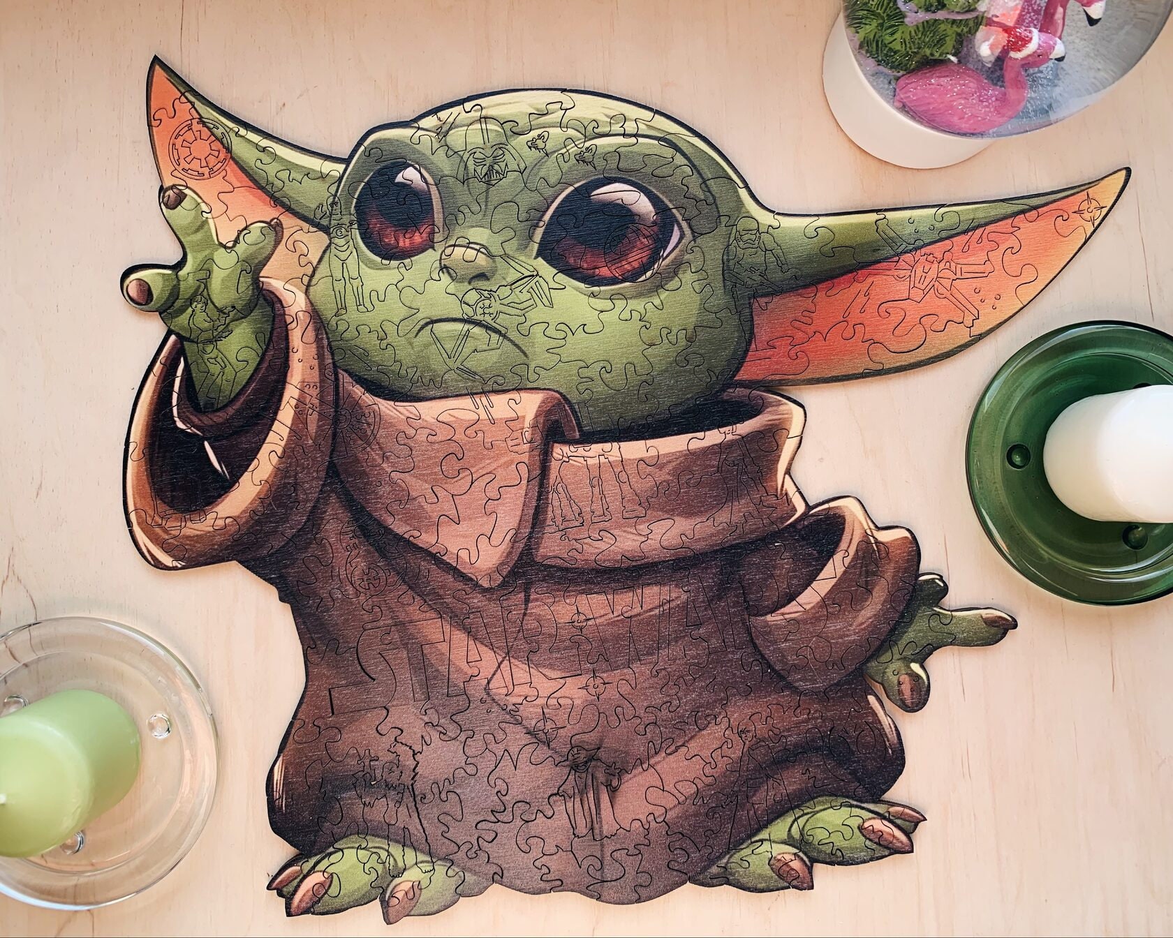 Baby Yoda Wooden Puzzle Yoda Puzzle for Adults Unique Etsy