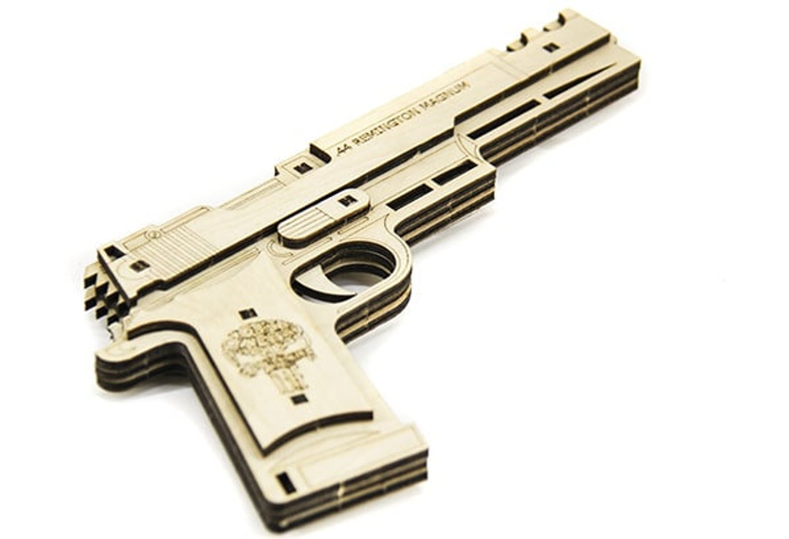 Wooden 3D Puzzle Gun Magnum Wooden 3D Puzzle Best Gift for Etsy