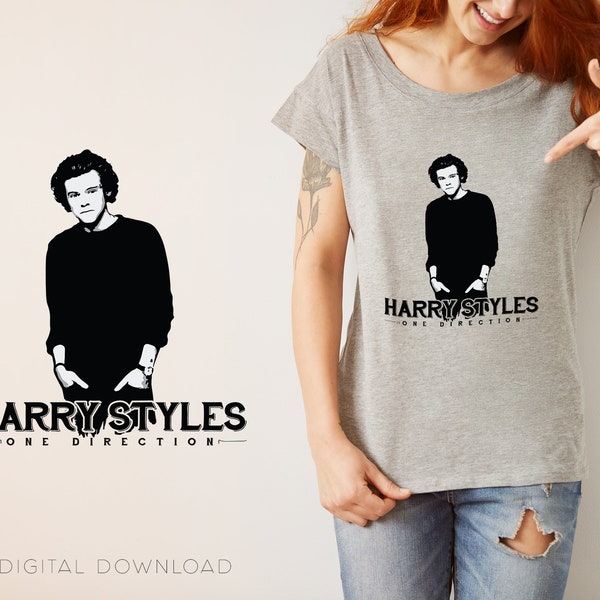 Harry Styles Svg - Camisa de una dirección png - Archivo digital para cricut
