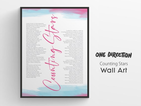 one direction lyrics poster one direction printable wall art etsy