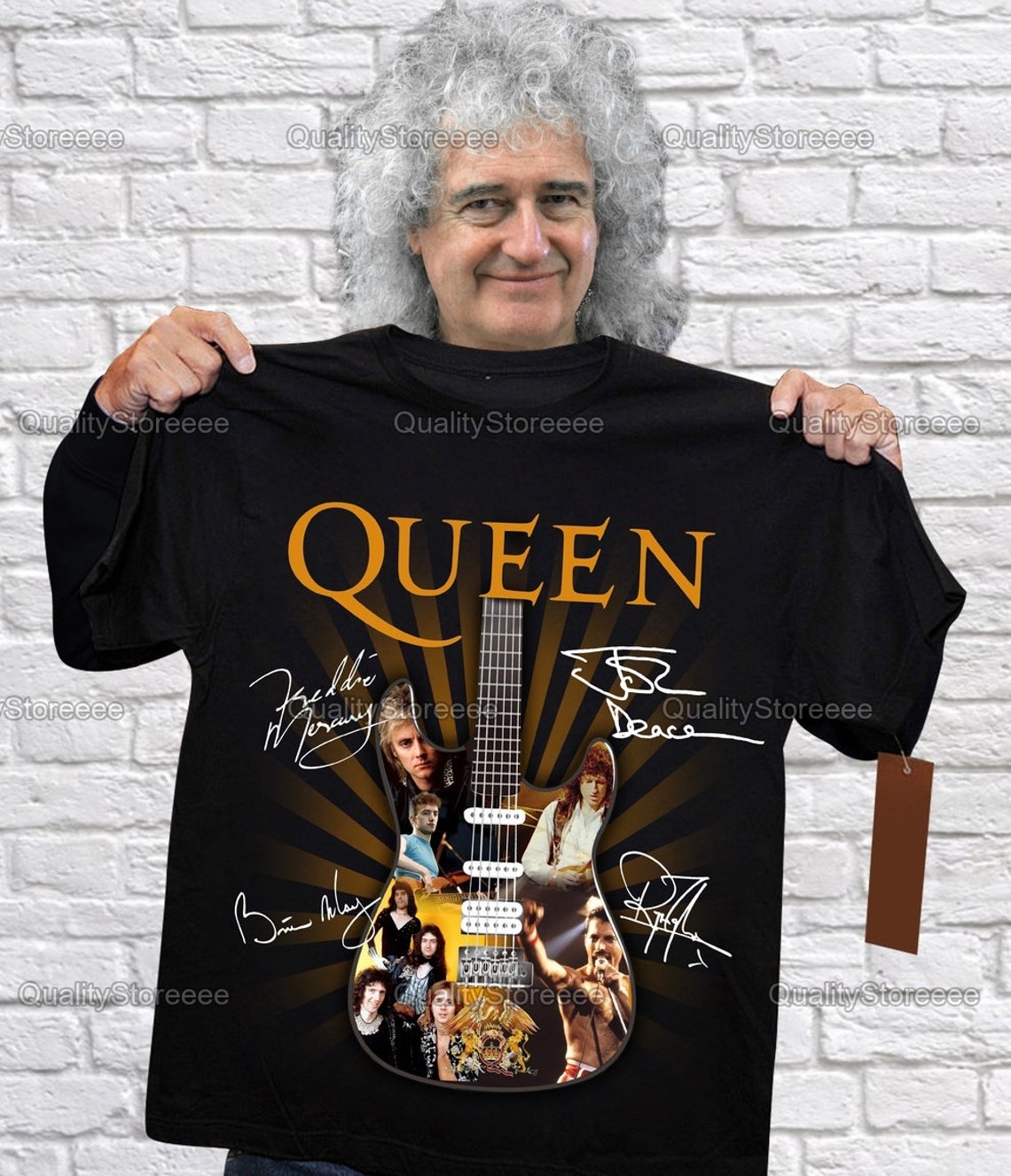 Queen Band Signature T Shirt Vintage T Shirt Music Band Etsy