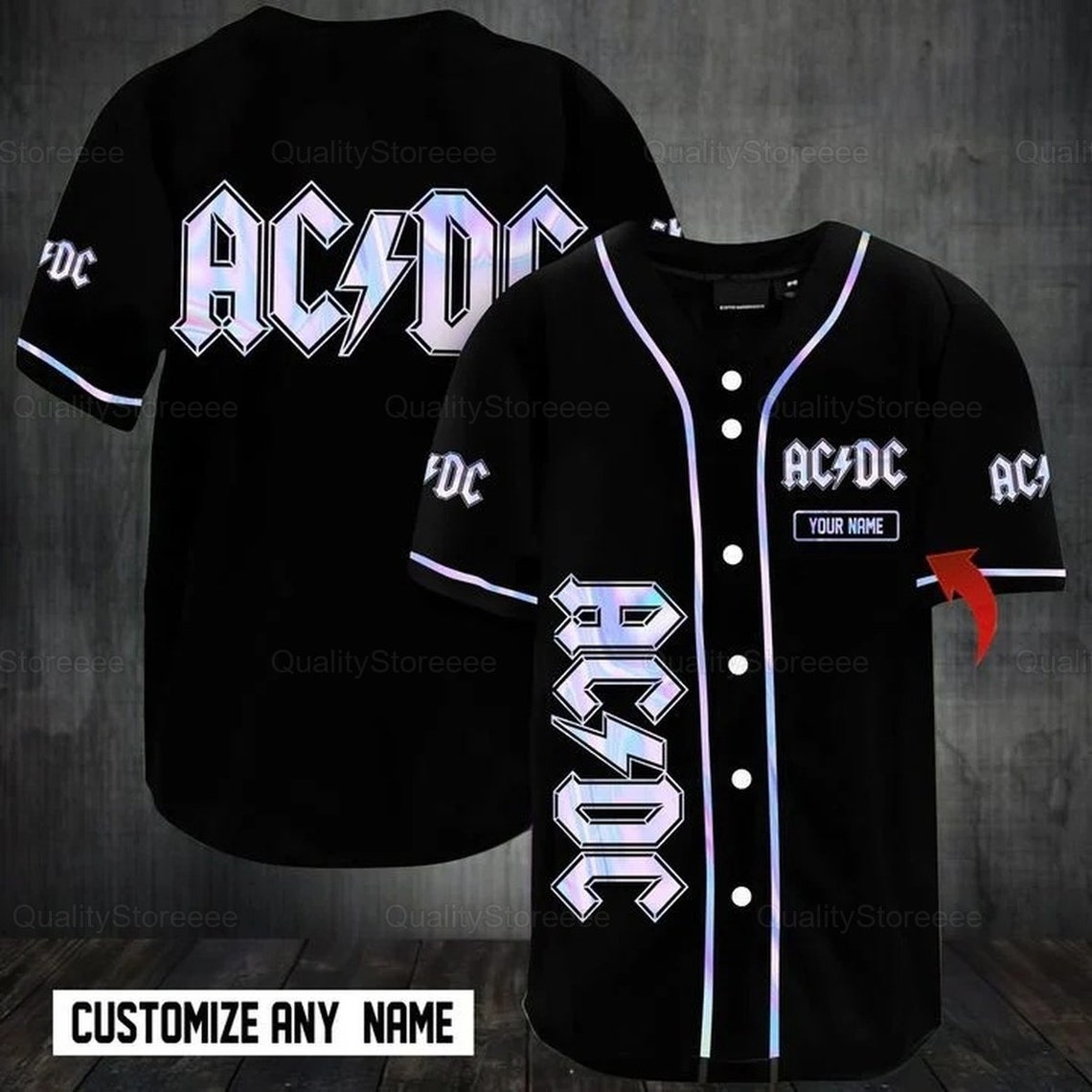 ACDC Band Baseball Jersey Music Baseball Shirts Gift For Etsy