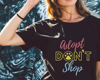 Funny Short Sleeve Cotton T Shirts Basic Tops Tee Clothes Adopt Dog HYBDX9T Little Girls Dont Shop Funny Short Sleeve Cotton T Shirts Basic Tops Tee Clothes Adopt Dog HYBDX9T Little Girls Dont Shop