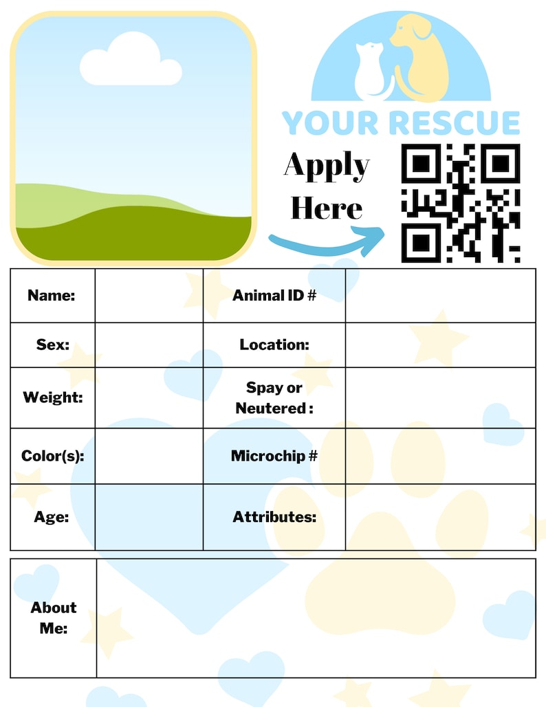 Veterinary Cage Card Templates Veterinary Cage Card Templates