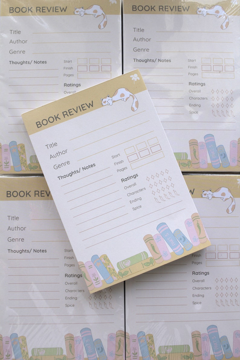 Book Review Notepad - Etsy