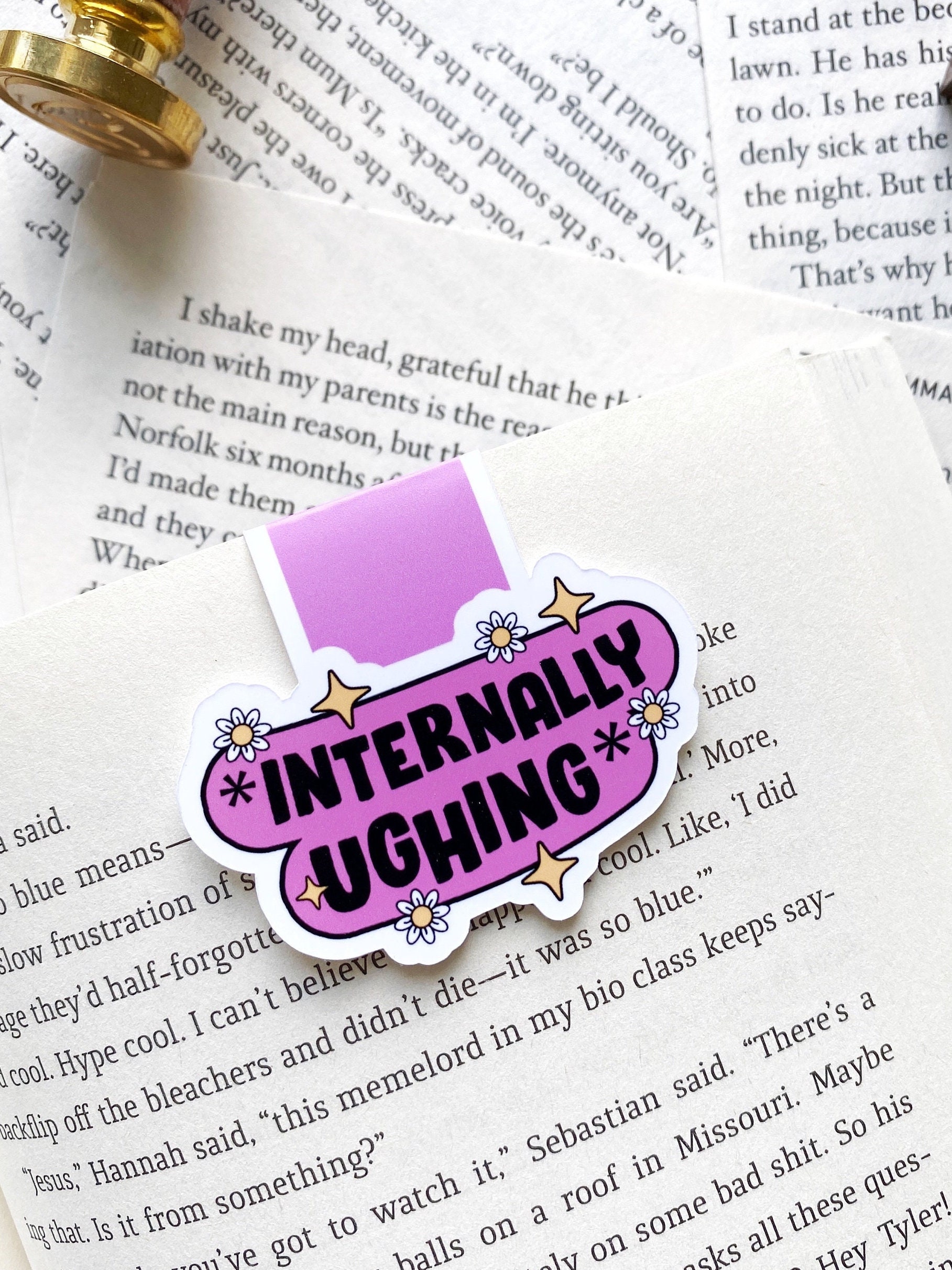 Internally Ughing Magnetic Bookmark | Gifts for Readers - Etsy, image size:1817x2423