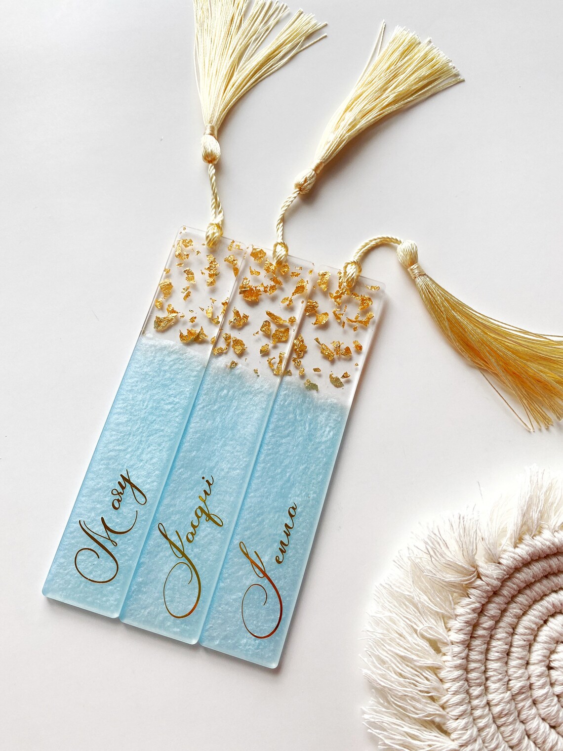 Personalized Resin Bookmark Etsy
