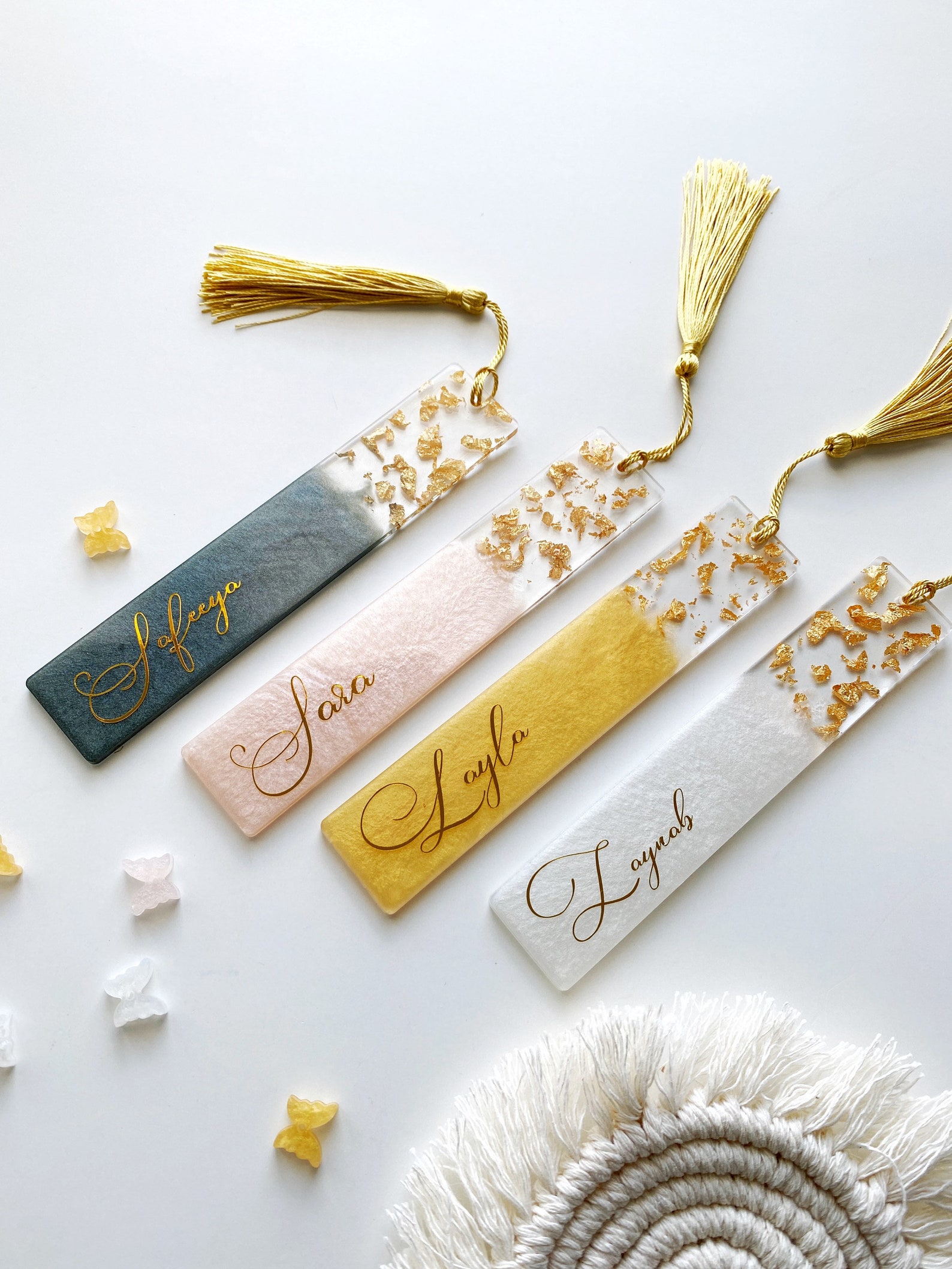 Personalized Resin Bookmark Etsy