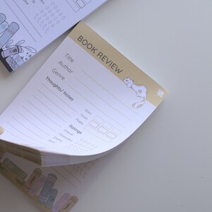 Book Review Notepad - Etsy