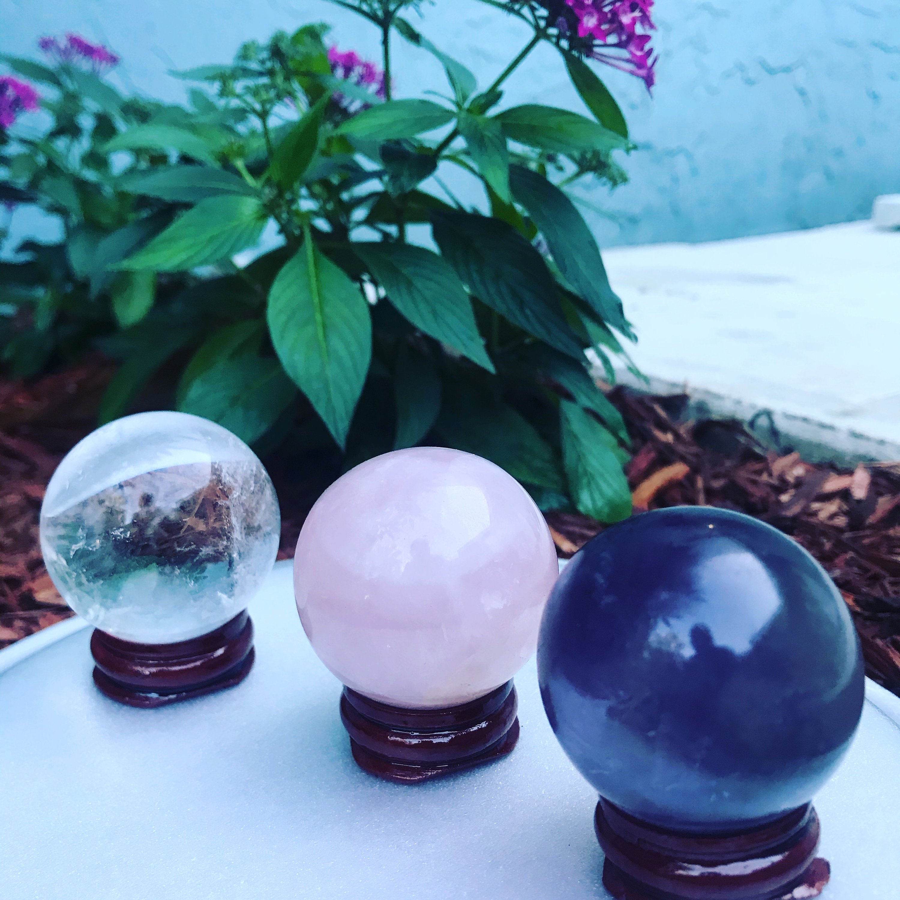 3 PIECE Healing and energizing by natural crystals balls Etsy