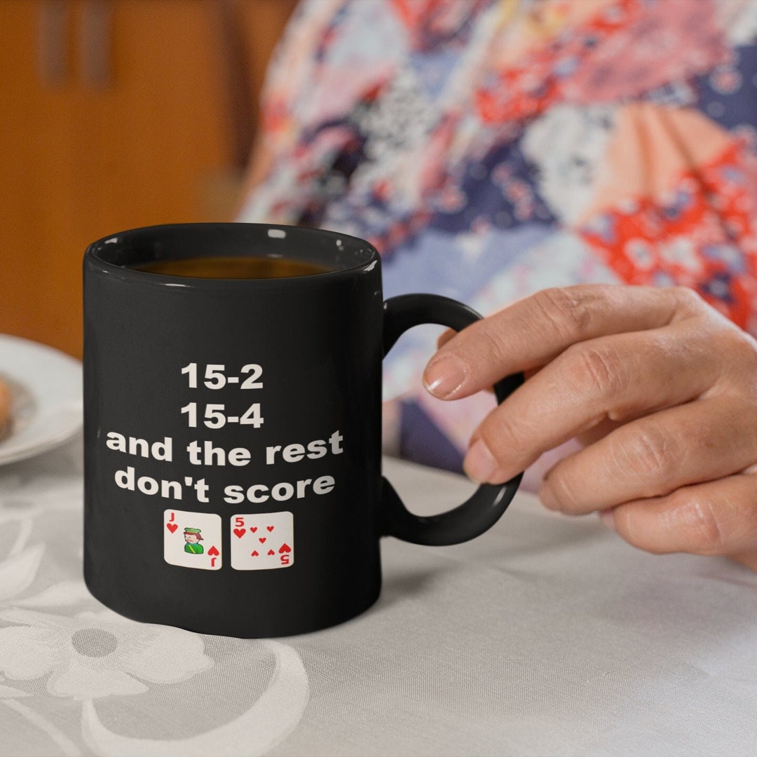 Cribbage Black Coffee Mug, Cribbage Mug, Cribbage Player, Cribbage Gift