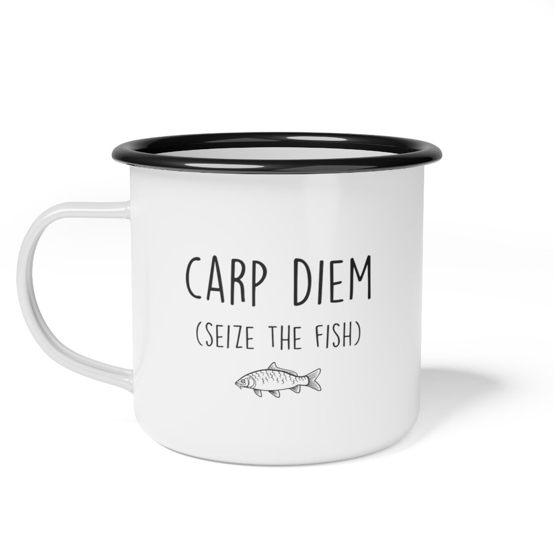 View of Fisherman Enamel Mug Fishing Gift Fish Mug Camping Gifts - Etsy